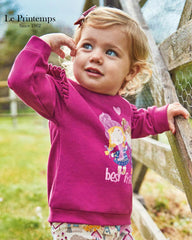 LE PRINTEMPS MAGENTA PRINTED SWEATSHIRT