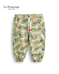 LE PRINTEMPS GREEN TIGER PRINTED COTTON TROUSER