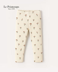 LE PRINTEMPS OFF WHITE FLORAL FLEECE LEGGING