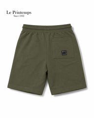 LE PRINTEMPS OLIVE ZIP POCKETS SHORTS