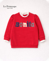 LE PRINTEMPS RED BONITA PRINTED SWEATSHIRT