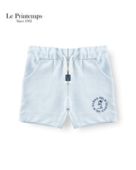 LE PRINTEMPS SKY BLUE PALM ISLAND SHORTS