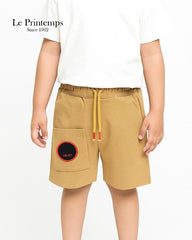 LE PRINTEMPS TEXTURED BROWN SHORTS