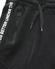 LE PRINTEMPS BLACK TROPICAL PALM TREE SHORT