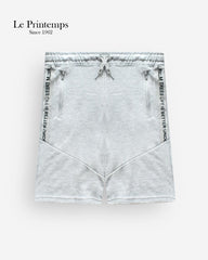 LE PRINTEMPS GREY TROPICAL PALM TREE SHORT