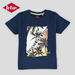 LEE COOPER BLUE AUTHENTIC DENIM PRINTED TSHIRT