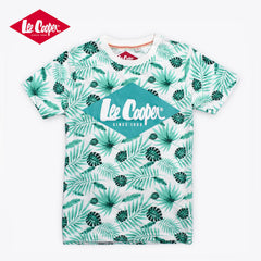 LEE COOPER OVERALL PRINTED GREEN T-SHIRT