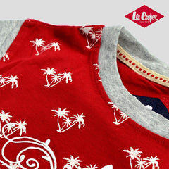 LEE COOPER OVERALL PRINTED RED T-SHIRT
