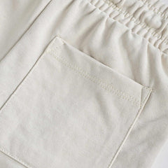 LEFTIES BEIGE COOL PRINTED FLEECE BERMUDA SHORTS