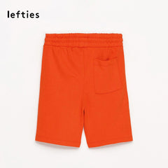 LEFTIES BRIGHT ORANGE SURF PRINTED FLEECE BERMUDA SHORTS