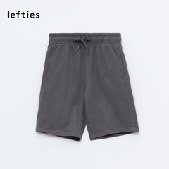LEFTIES CARCOAL GREY FLEECE BERMUDA SHORTS