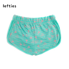 LEFTIES GREEN GIRLS PRINTED SHORTS