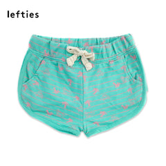 LEFTIES GREEN GIRLS PRINTED SHORTS