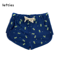 LEFTIES NAVY BLUE PINAPPLE GILRS PRINTED SHORT