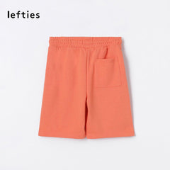 LEFTIES ORANGE NOTH ZONE PRINTED FLEECE BERMUDA SHORTS
