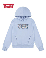 LEVIS LIGHT BLUE BATWING LOGO PULLOVER HOODIE