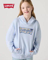 LEVIS LIGHT BLUE BATWING LOGO PULLOVER HOODIE