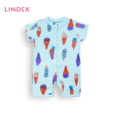 LINDEX BLUE ICE CREAM PYJAMA ROMPER