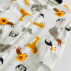 LINDEX WHITE FOREST ANIMALS PRINTED ROMPER