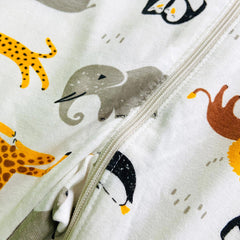 LINDEX WHITE FOREST ANIMALS PRINTED ROMPER