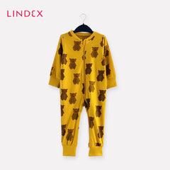 LINDEX YELLOW BEAR PRINTED ROMPER