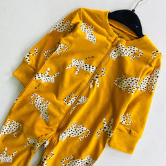 LINDEX YELLOW LEOPARD PRINTED ROMPER