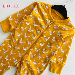 LINDEX YELLOW RABBIT PRINTED ROMPER