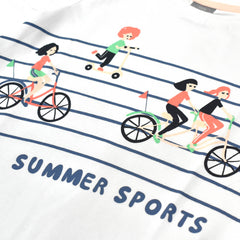 LITTLE KIDS WHITE SUMMER SPORTS TOP