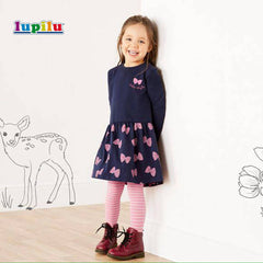 LUPILU BLUE DRESS WITH BUTTERFLY