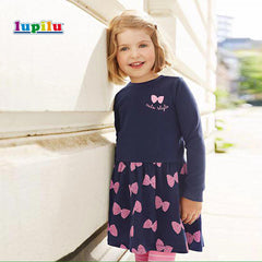 LUPILU BLUE DRESS WITH BUTTERFLY