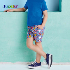 LUPILU BLUE PRINTED SHORTS WITH DRAWSRTINGS