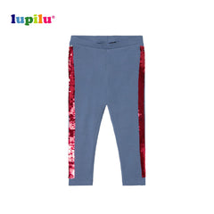 LUPILU BLUE DOUBLE SIDED SEQUINED FLEECE LEGGING
