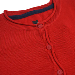 LUPILU RED BACK PRINT CARDIGAN FOR GIRLS