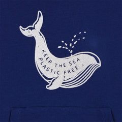 MACYS KIDS BLUE KEEP SEA CLEAN COTTON HOODIE