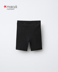 MACYS BLACK CYCLING SHORTS RIBBED LEGGING