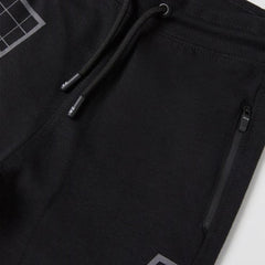 MACYS BLACK OVERALL PRINTED SPORTY TROUSER