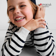 MACYS GREY STRIPED HOODED SWEATSHIRT