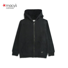 MACYS BLACK ZIPPER HOOD 24