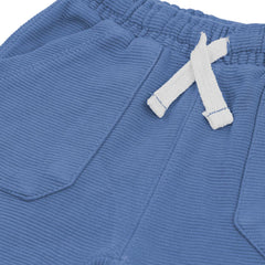 MACYS BLUE OTTOMAN TEXTURED SHORTS