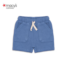MACYS BLUE OTTOMAN TEXTURED SHORTS