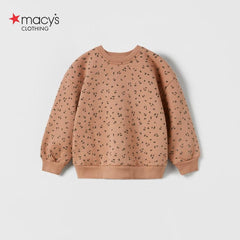 MACYS BROWN ANIMAL PRINTED SWEATSHIRT