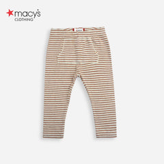 MACYS BROWN STRIPE KANGAROO POCKET LEGGING -MYS08