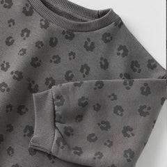 MACYS CHARCOAL ANIMAL PRINTED SWEATSHIRT
