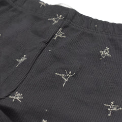 MACYS CHARCOAL BALLERINA RIBBED LEGGIN -MYS54