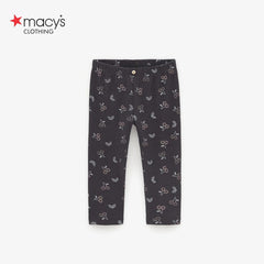 MACYS CHARCOAL CHERRY PRINT RIB LEGGING -MYS09