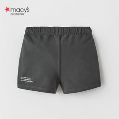 MACYS CHARCOAL HAPPINESS PRINTED BERMUDA SHORT