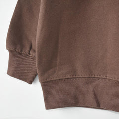 MACYS DARK BROWN HIGH NECK SWEATSHIRT