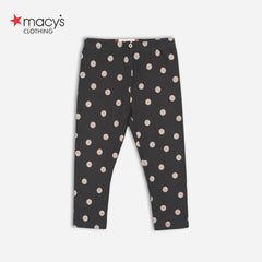 MACYS DARK BROWN POLKA DOT LEGGING -MYS15
