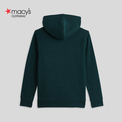 MACYS DARK GREEN COOL COOL MOTIF HOODIE