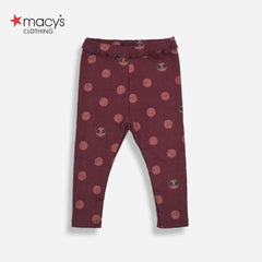 MACYS DARK PURPLE PANDA DOT LEGGING -MYS17